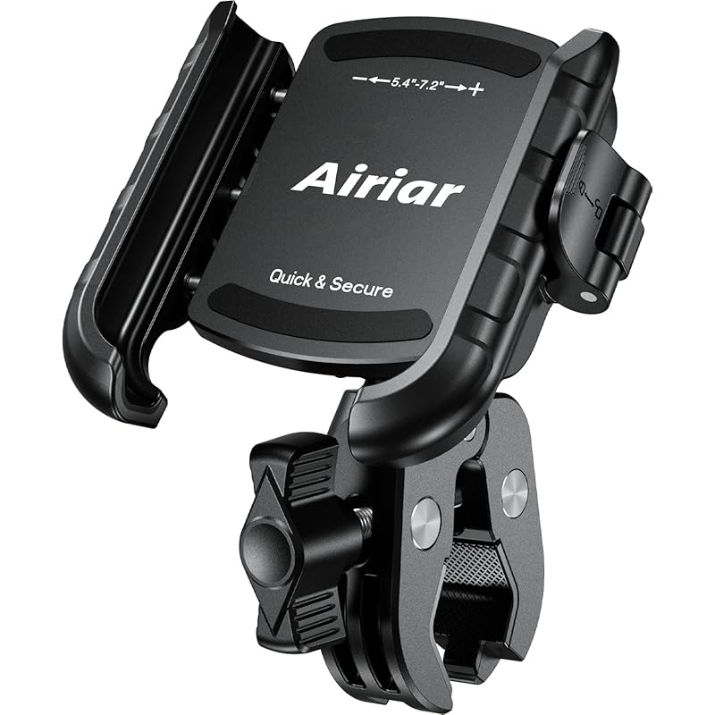 Airiar Bicycle Smartphone Holder, Mobile Phone Holder, Smartphone Stand, Bicycle Smartphone Holder for Road Bikes, Cross Bikes, and Motorcycles, Quick