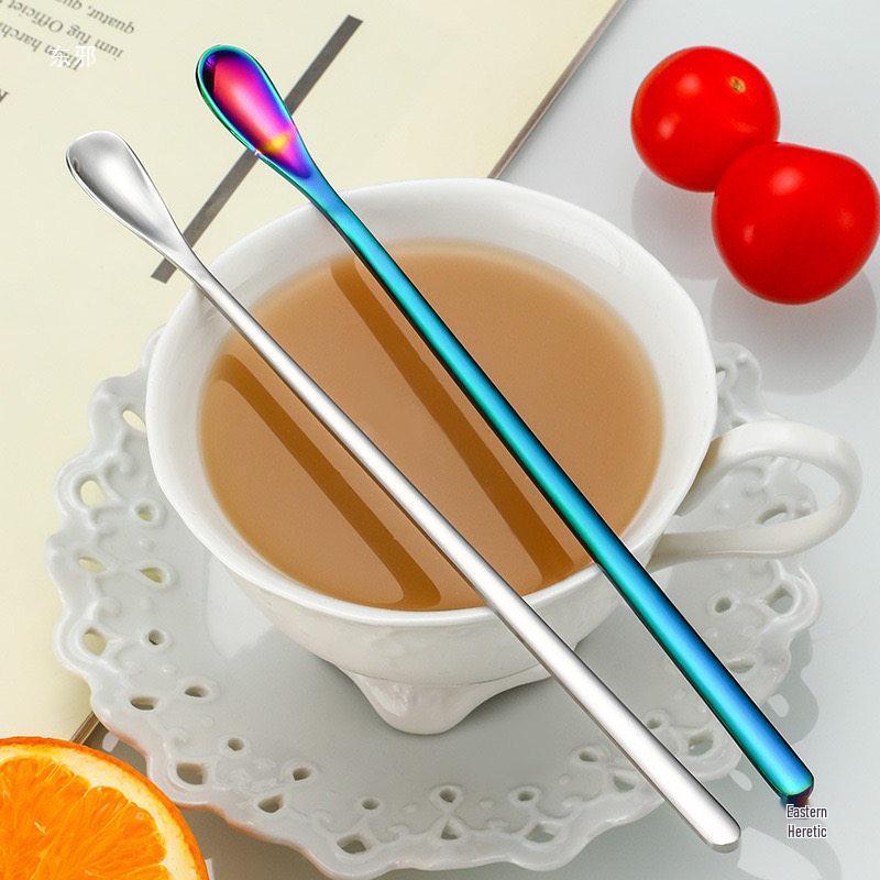 304 Stainless Steel Japanese Stirring Spoon - Long Handle for Coffee, Dessert, Mug, Ice Cream, Bar Use