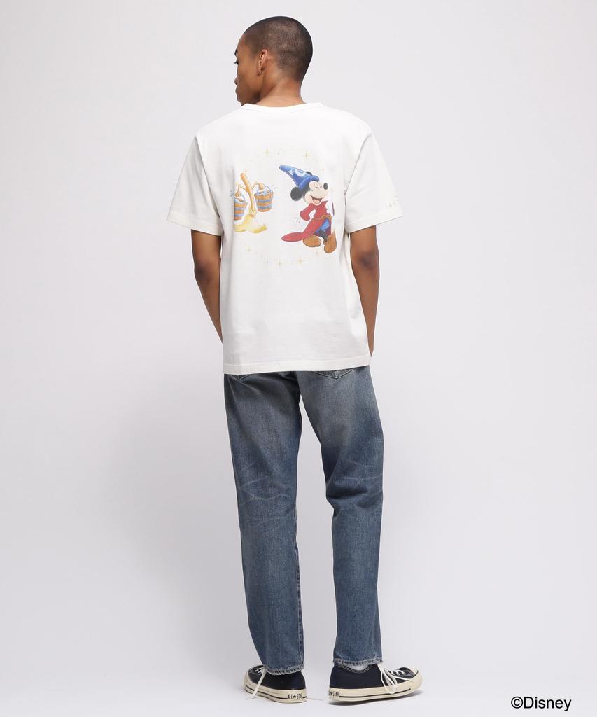 Avirex Disney Collection FANTASIA MICKEY MOUSE BROOM Size T-SHIRT, Men's, L, 033, Off-White, 783-5234022