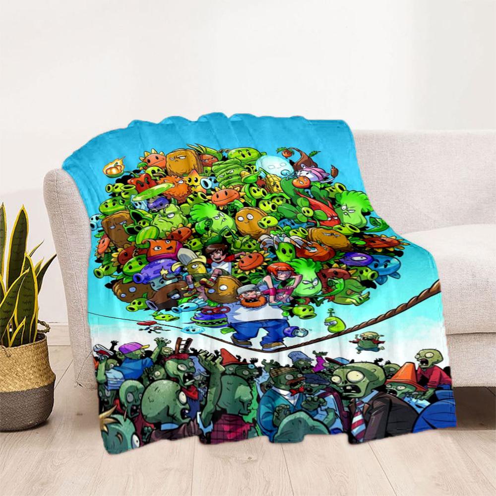 Plants vs. Zombies blankets Suitable for sofas, travel, living rooms also a good gift for friends and family Suitable for all seasons.