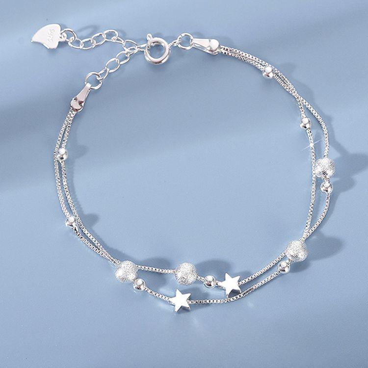 Vintage 925 Sterling Silver Bracelets for Women Luxury Korean Hollow Texture Round Bead Bracelet Party Wedding Beautiful Jewelry