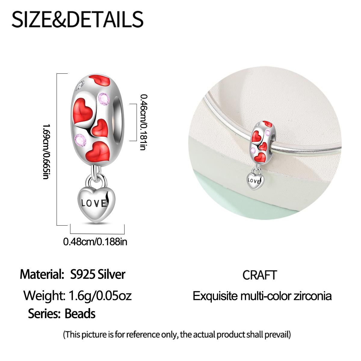 

Медь Милая Роза Красный Воздушный Шар Бисером Любовные Шармы Подходят Оригинальному Браслету Изготовление Ювелирных Изделий Женский Подарок