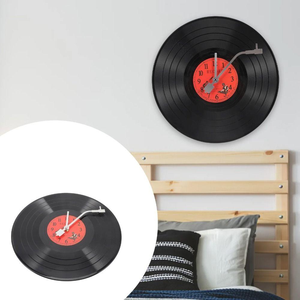 Ultra-Quiet Vinyl Record Wall Clock Vintage Music Decor Home Decor Household Wall Clock  Cafe