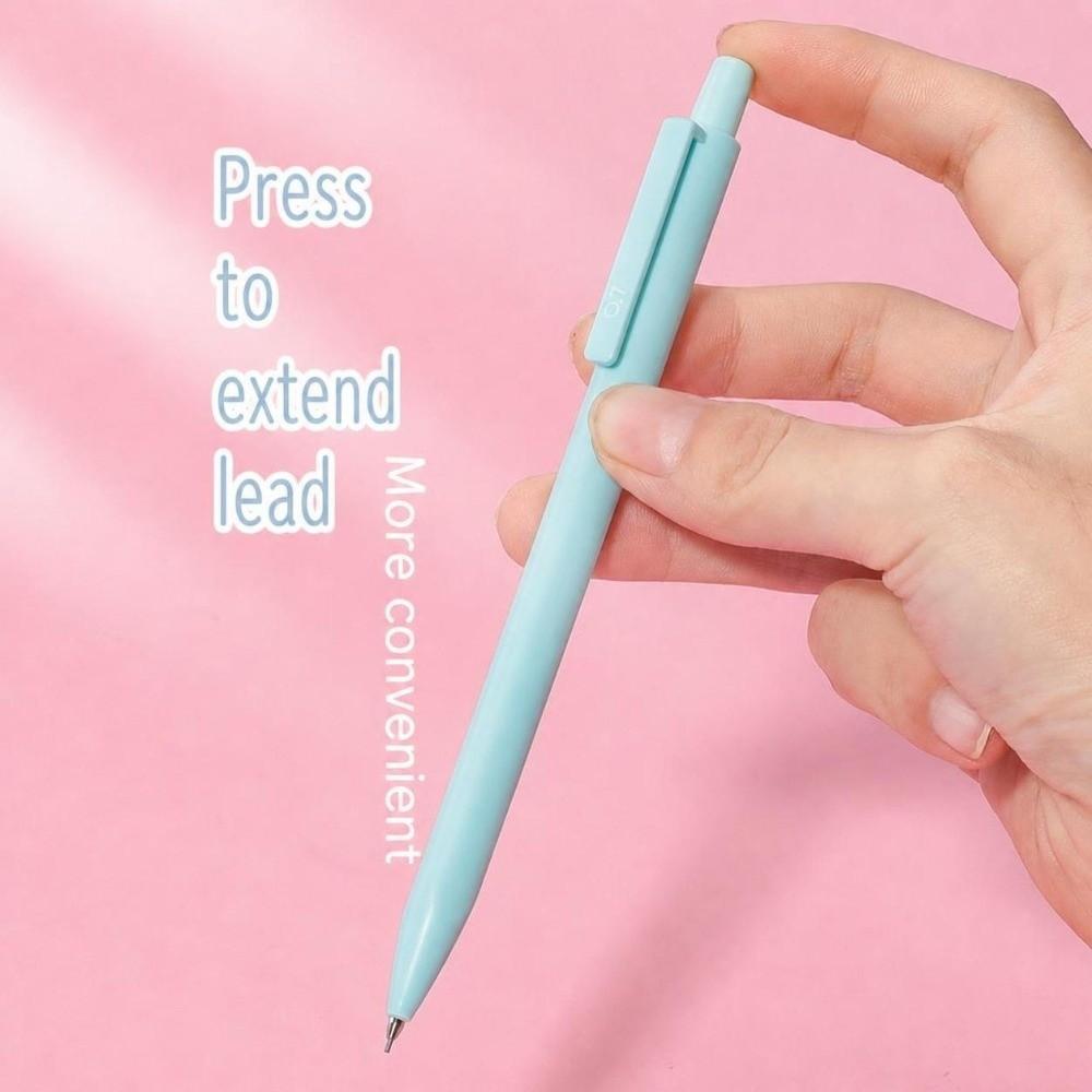 6/12pcs Morandi Automatic Pencils Triangular Barrel Student Writing Pencil Writing Sketching