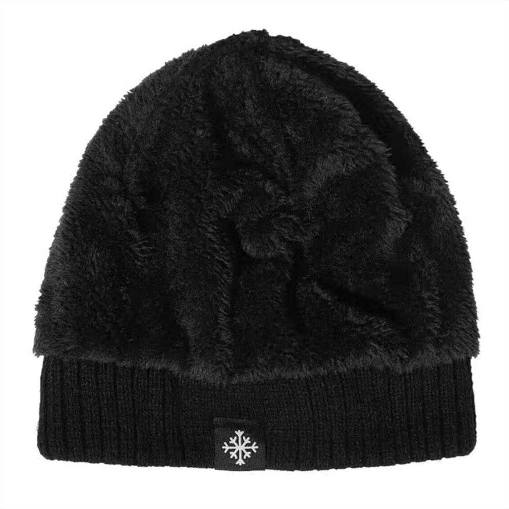 Ear Cover Winter Knitted Hat Plush Beanie Hat Fashion Pullover Cap  Women Man