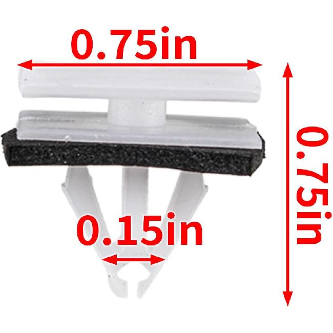 30pcs Exterior Rocker Panel Moulding Clips Retainers w/Sealer Fits for Ford Escape F-150 MKC Ranger Re# W715201-S300 W716351-S300
