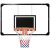 Wall-Mounted Basketball Hoop, Mounting Screws and Wrench, Outdoor Use, Black Transparent Orange