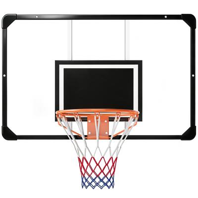 Outdoor Wall-Mounted Basketball Hoop 113x73cm Rim 45cm Black