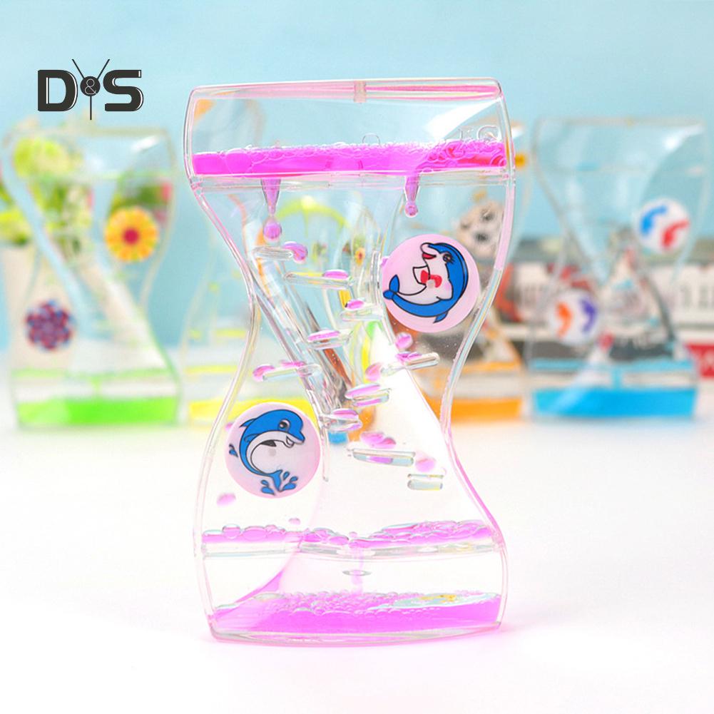 DYS Heminredning Rörlig Droppolja Timglas Flytande Bubbeltimer Leksak för Barn Skrivbord