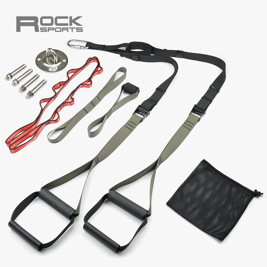 RS-trx Suspension Training Straps: Home Fitness Equipment for Comprehensive Resistance Training, Suitable for Both Men and Women.