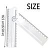 Angle Measurement Geometric Drawing Ruler White Circular Drawing Ruler  School Use
