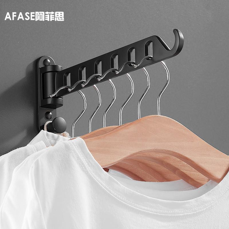 

Space Aluminum Door Rear Simple Clothes Hanger Balcony Cross-Border Wholesale Foldable Drying Rack Household Indoor Clothes