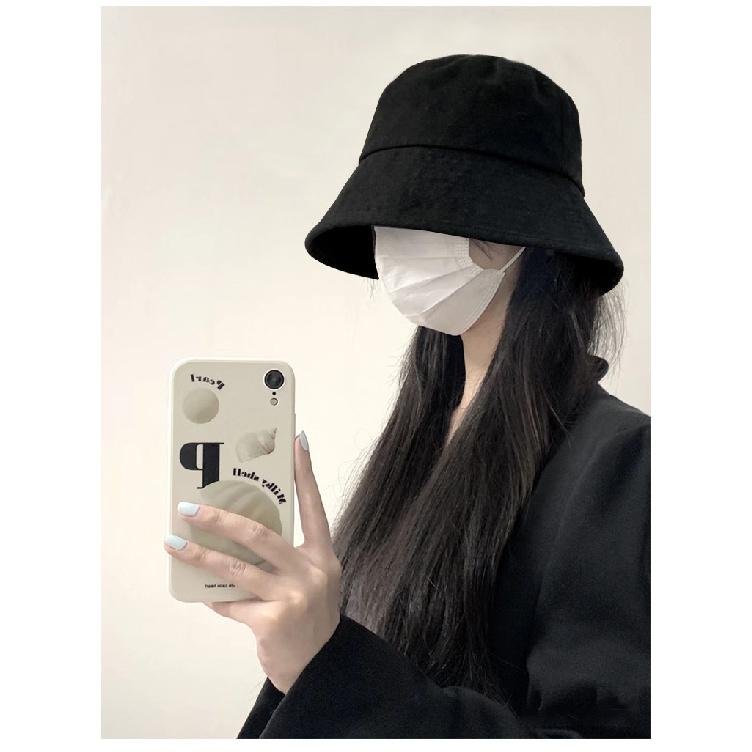 Black fisherman hat for women, oversized design, stylish and sun-protective, bucket hat