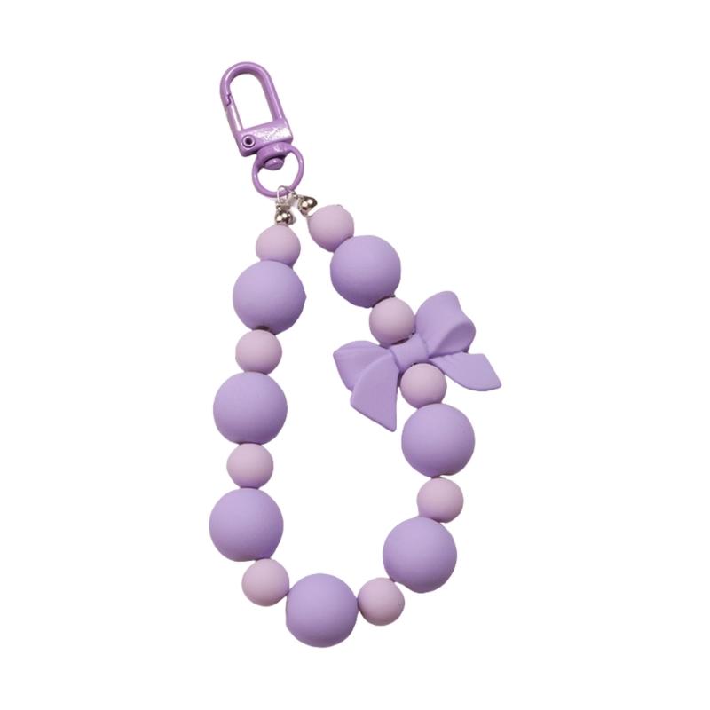 Милые Брелоки-Бантики Брелоки для Автомобильных Ключей Брелок-Бантик Шарм для Сумки Шарм для Сумки Прекрасные Брелоки с Бусинами Цепочка для Телефона