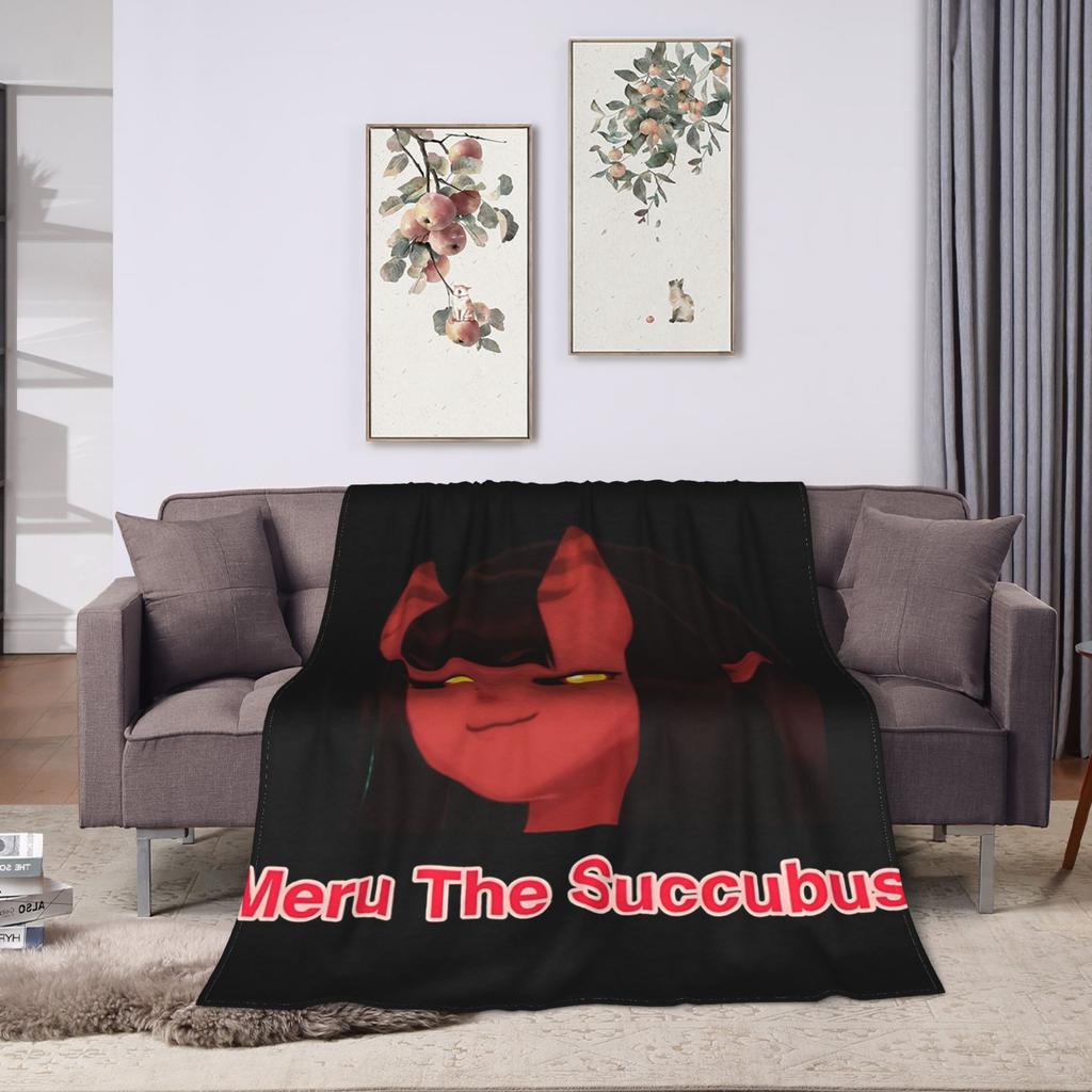 Anime Meru Warm Soft Blanket  Camping Plush Throw Blanket Street Trend Couch Chair Flannel Bedspread Sofa Bed Cover