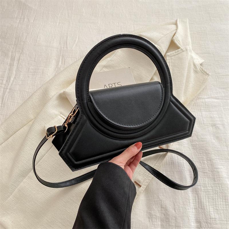 Niche design handbag early spring new fashion trendy simple solid color shoulder crossbody handbag women's bag tide