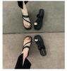 Women's Chunky Heel Platform Sandals, 2025 New Two-Way Summer Beach Slippers with Clip Toe Design.