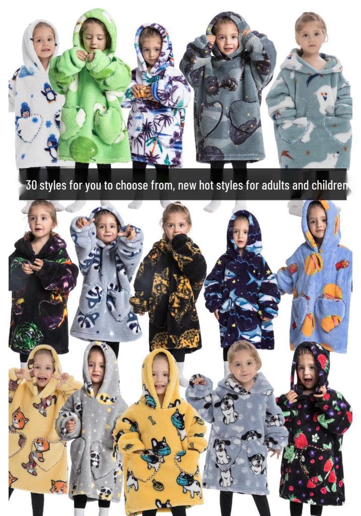 Herbst/Winter Übergröße Kapuzen-Decke - Unisex, Warm, Lockere Passform für Paare