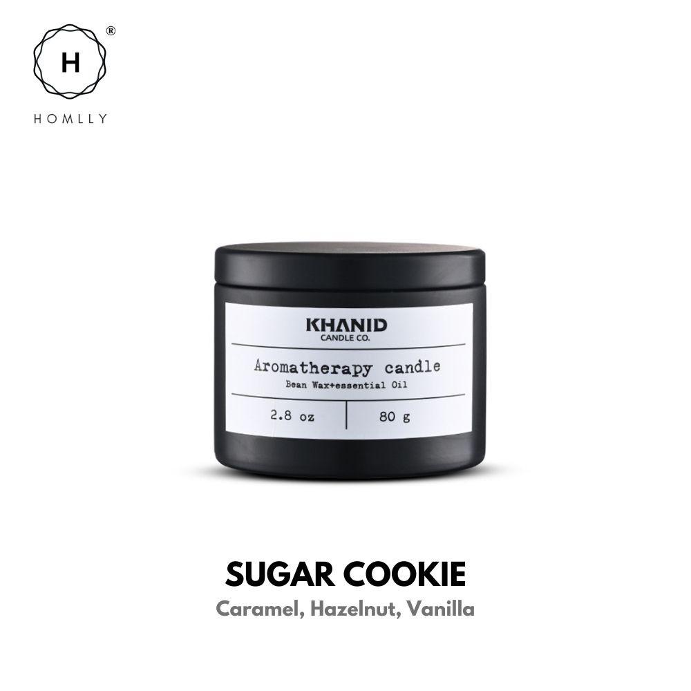 Homlly Khanid Collection Soy Wax Aroma Candles Black Travel Tin (80g) (X2PCS)