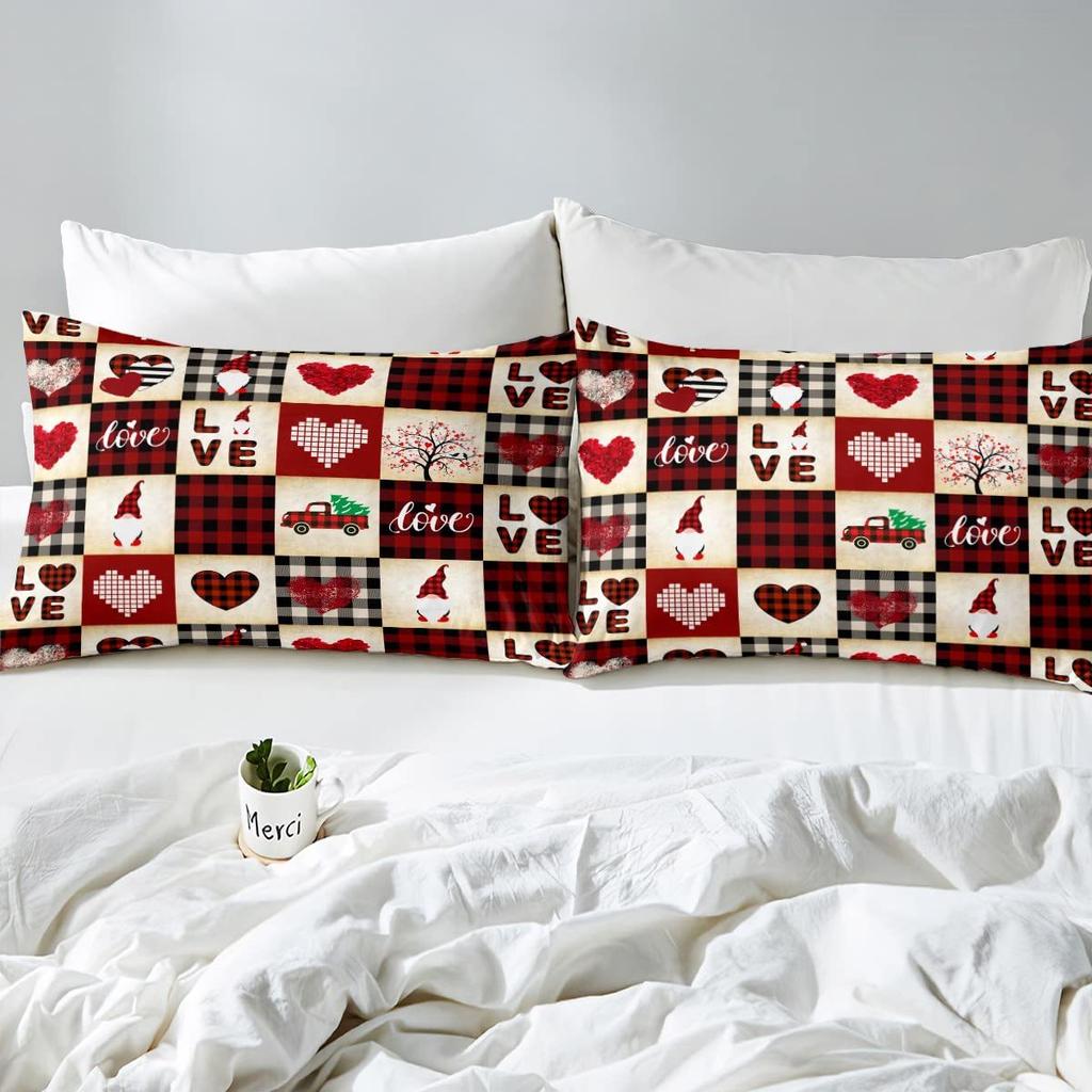 Romantic Theme Red Rose Three-Piece Quilt Cover 3D Digital Printing Bedding Set Bed Cover