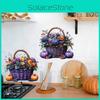 Kürbisblumen Halloween Obstkorb Glasvitrine Heimdekor Aufkleber Wand