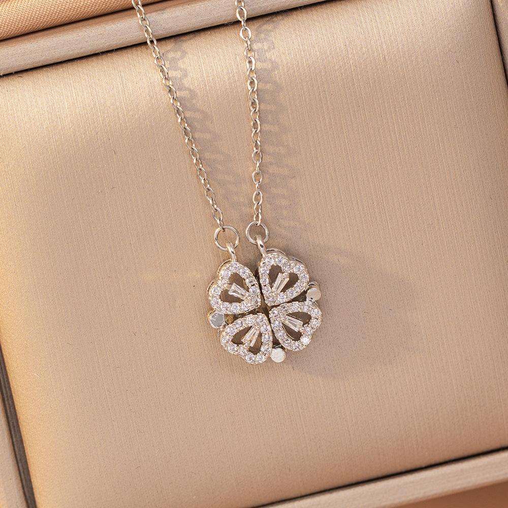 [Titanium Steel] Necklace Women's Copper Micro-inlaid Electroplating Advanced Sense Delicate Clavicle Chain Jewelry