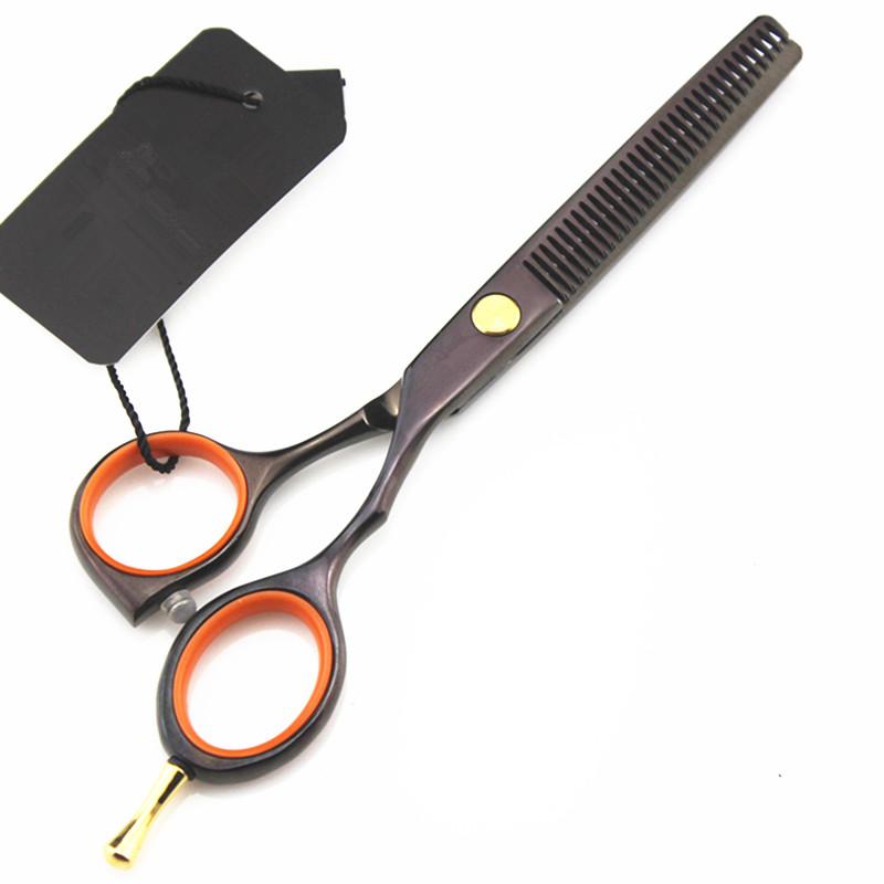 Professional Steel 5.5 '' Black Hair Scissors Haircut Thinning Barber Makas Scisors Cutting Shears Hairdresser Scissors