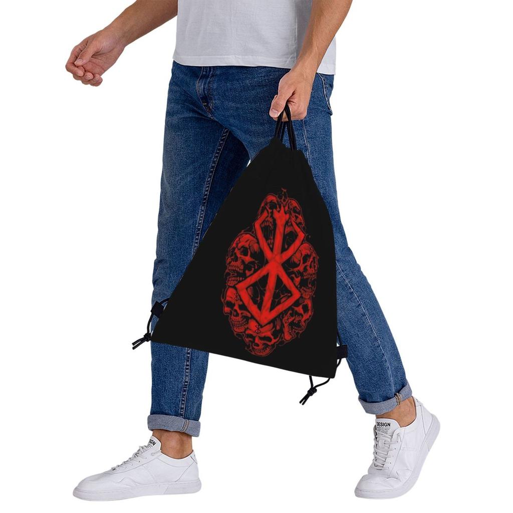 Berserk Sacrifice Mark Demon Sword And Magic Backpacks Fashion Drawstring Bundle Pocket Sports Bag Book Bags for Travel School