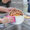 Silver Steel Wire Double-Sided Dishcloth - Non-Stick, Oil-Proof, Thick Scouring Pad for Stain Removal.