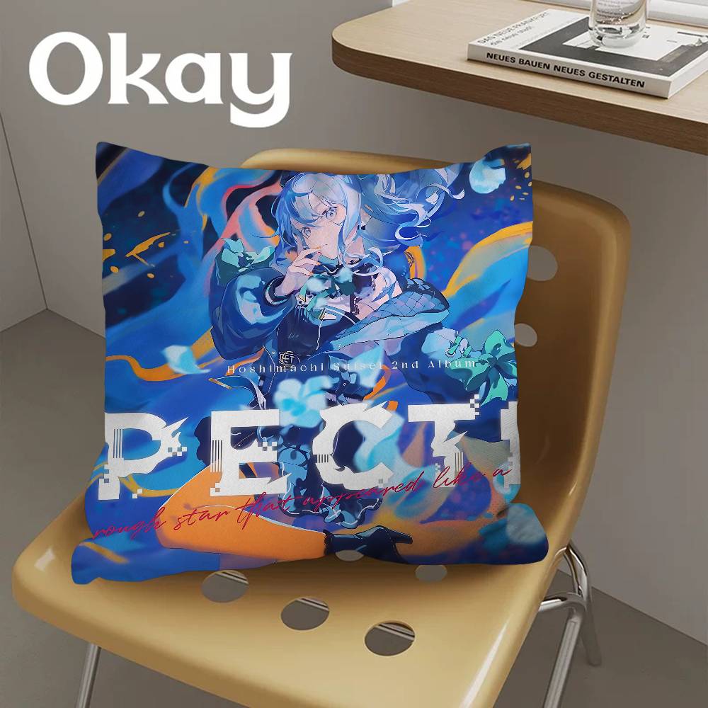 Hololive Hoshimachi Suisei Niedliche Kissenhülle Sofakissenbezug Heimzimmer Dekoration Kindergeschenk