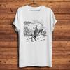 Prähistorischer Jesus reitet auf Dinosaurier Lustiges T-Shirt, Herren Männer Freizeit Kurzarm T-Shirt, Streetwear