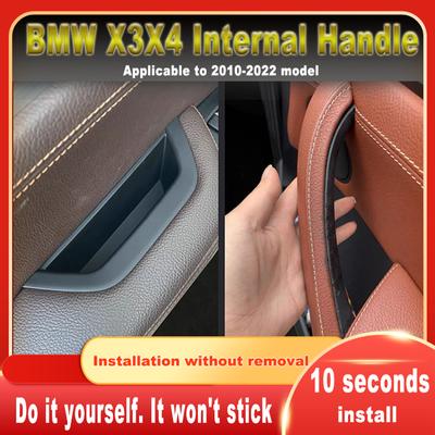 Upgraded Interior Door Pull Handle Cover Trim Door Bowl Stickers Carbon Fiber Inside Panel Trim Replacement For BMW X3
