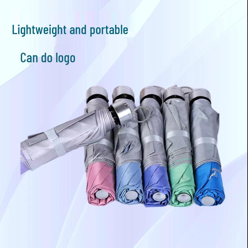 Kreativní slunečník s dvojím použitím se stříbrnou vrstvou: Manuální Dárkový Reklamní Deštník s Logem Slunečník