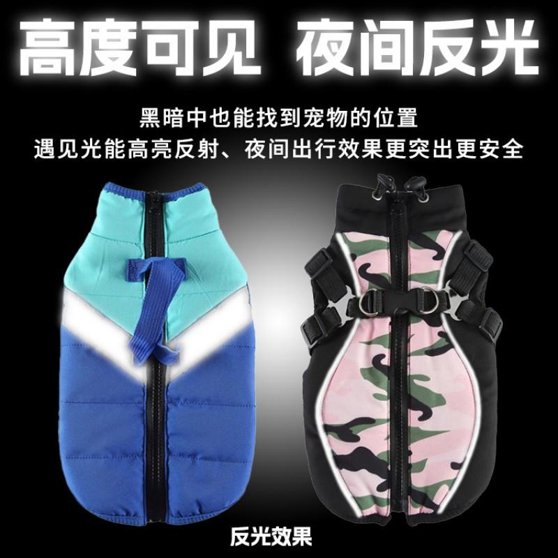 Winter Dog Coat Medium Dogs Warm Water-Resistant Reflective Trim Pet Outerwear