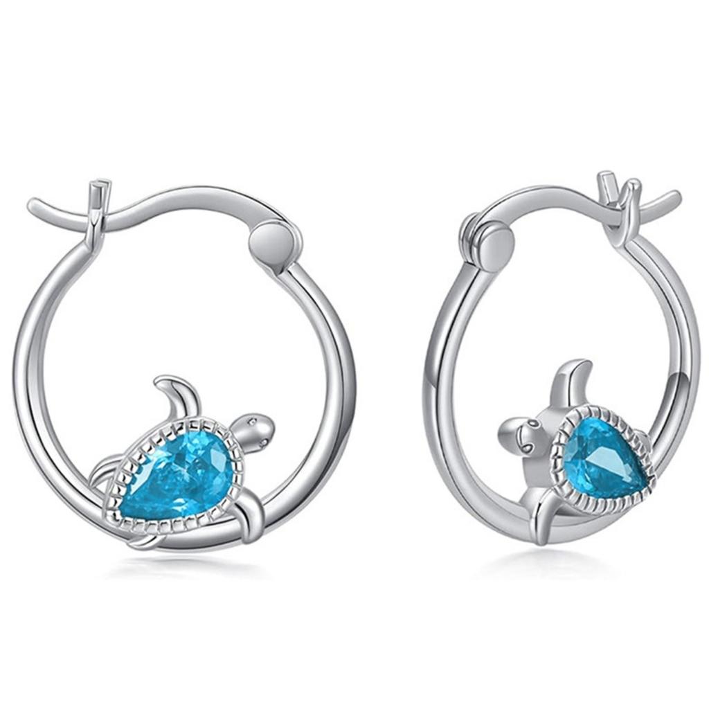 Niche Fashion Animal Design Sea Turtle Huggie Earrings