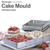 Square Rectangular Cake Mold Ring, Adjustable Stainless Steel Square Mousse Cake Cutter Baking Mold Pastry Baking Tool