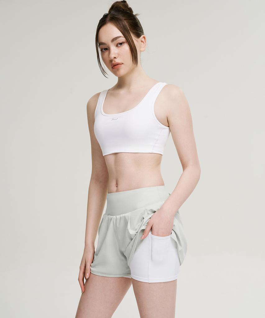 Leijibi Air Cooling 2-In-1 Leggings Shorts Sports (Water, Running, Workout, Gym) Two-In-One Shorts W Gray