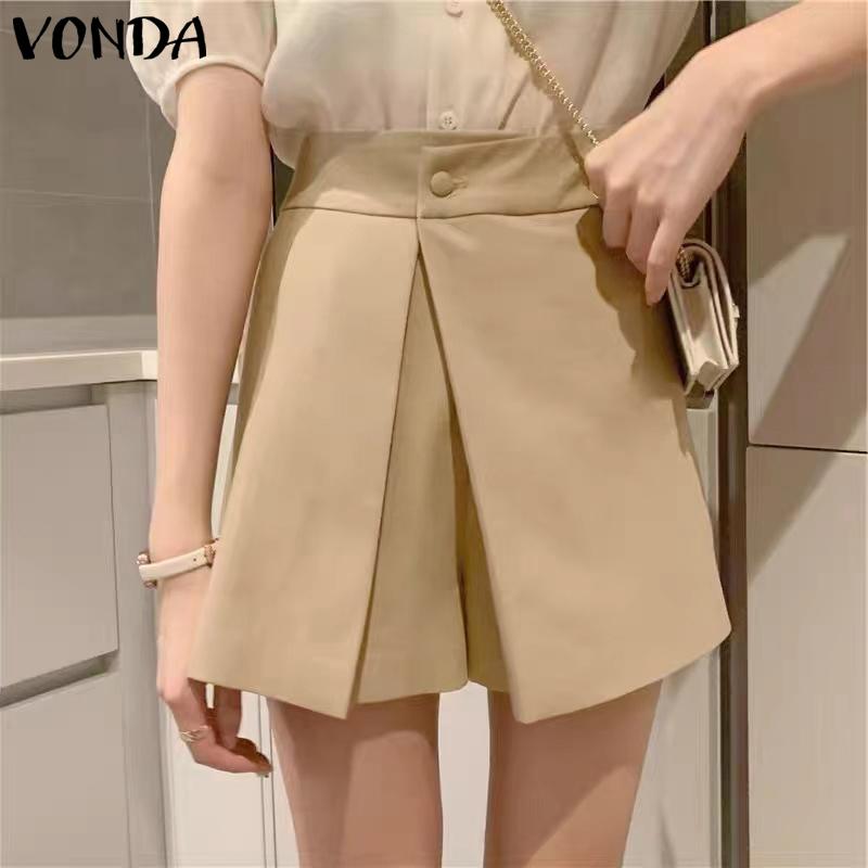 

VONDA Летние женские шорты с высокой талией однотонные шорты