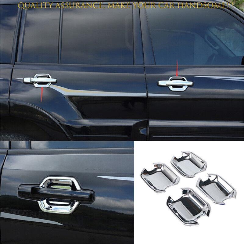 For Mitsubishi Pajero Montero 2006-2019 Chrome Exterior Side Door Bowl Cover 4PC