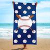 1pz Asciugamano da Spiaggia con Fantasia Mandalay Blu, Coperta da Spiaggia in Microfibra Ultra-Fine, Asciugamano da Bagno Altamente Assorbente, Adatto per l'Estate