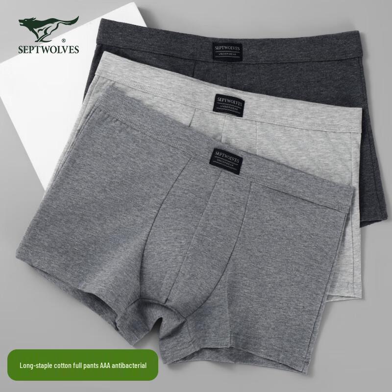 

Septwolves Men s Cotton Blend Anti-Bacterial Boxer Briefs 3-Pack 3XL