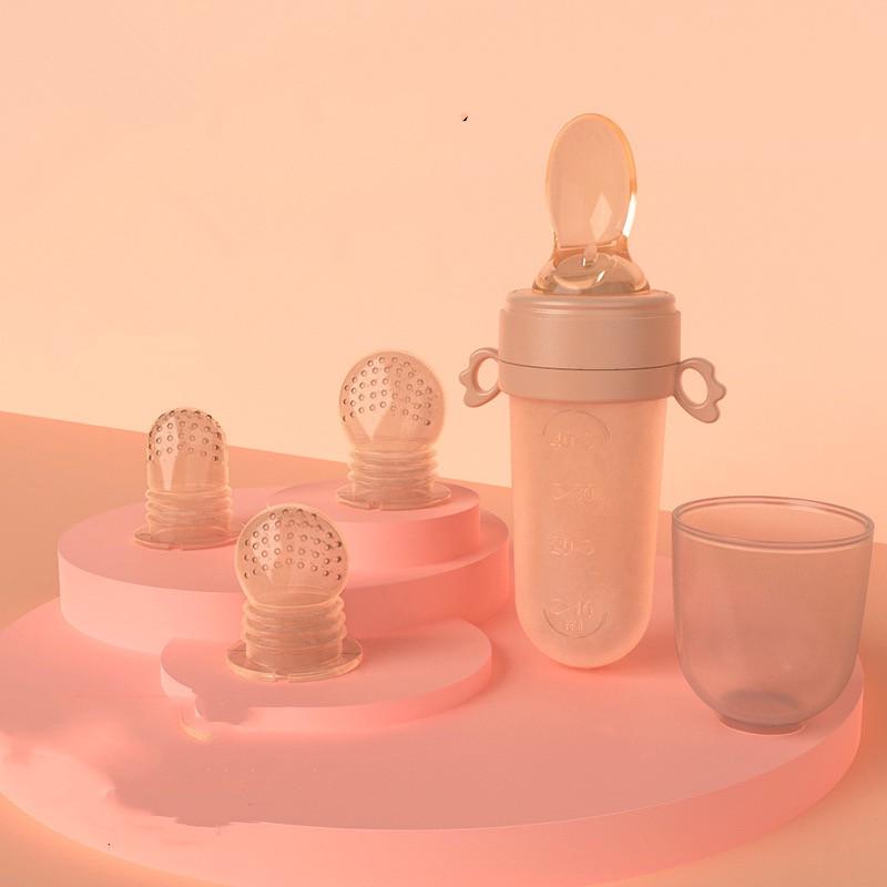 Baby Fruit and Vegetable Feeder Teether with Silicone Spoon