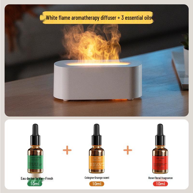 Seven-Color Simulated Flame USB Aroma Diffuser for Home and Office