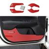 Inner Door Anti-Kick Red Carbon Fiber Panel Cover Stickers 2019-22 For Kia Forte