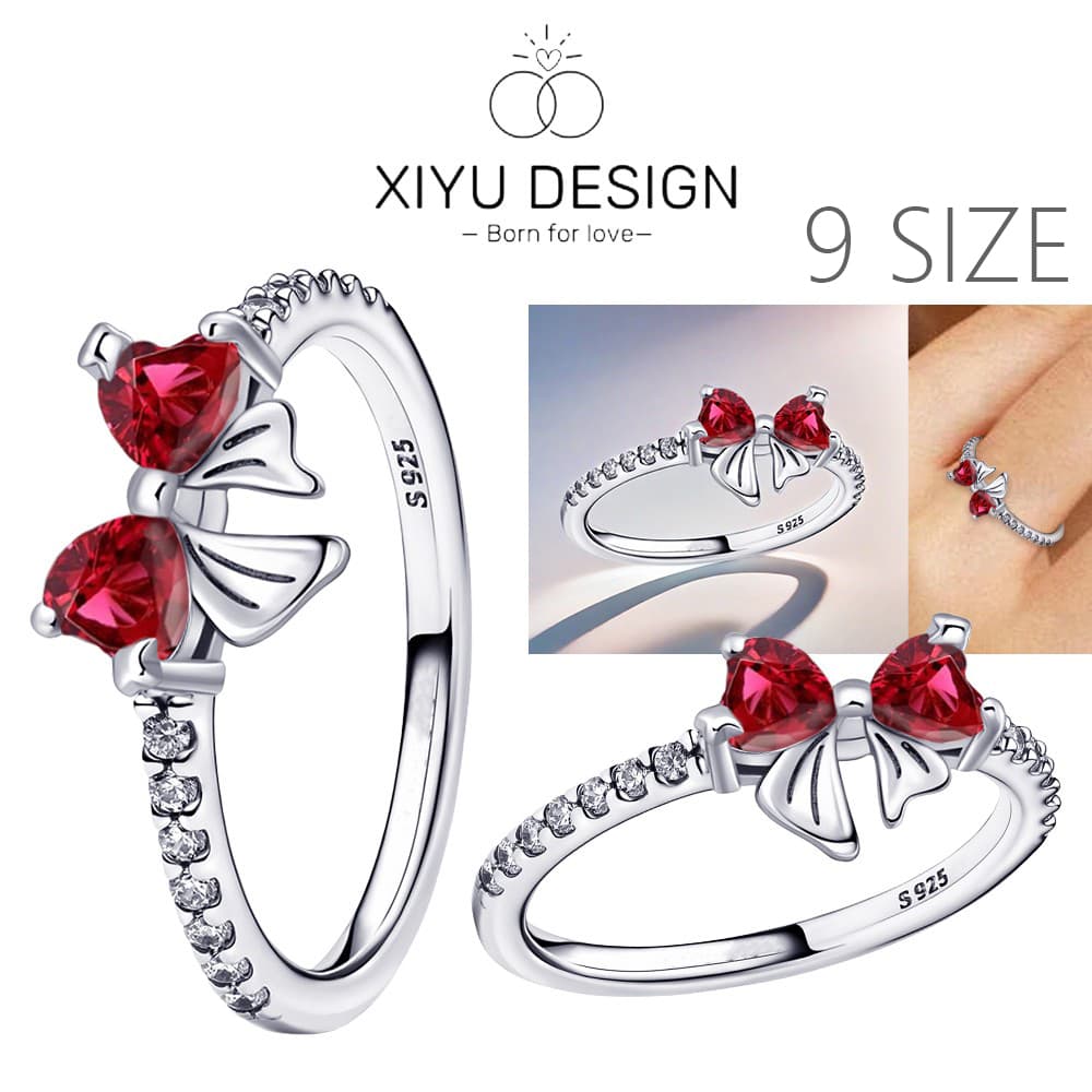 Christmas Bow Jewelry Set Copper Fashion Earring Necklace Ring Bracelet Tie Set Original Women Fine Festival Gift