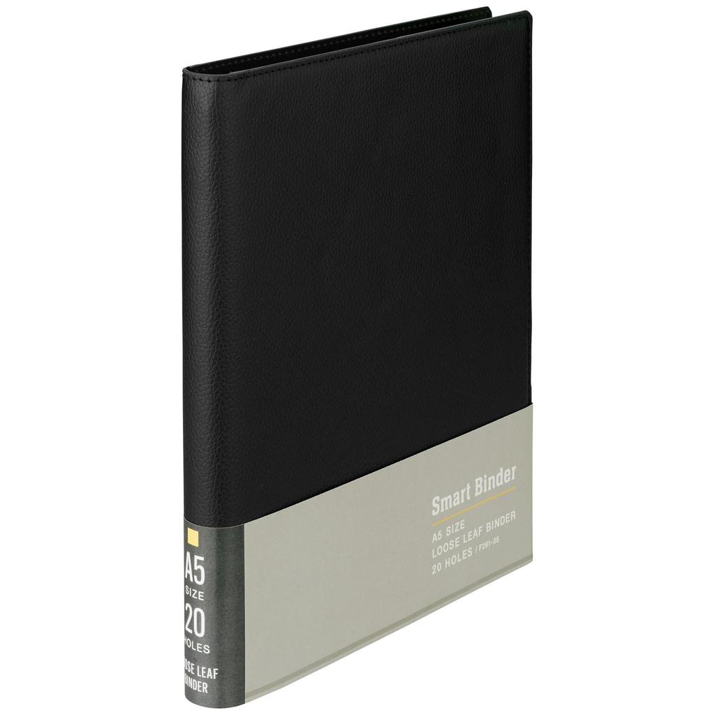 Maruman Smart Binder, A5, 20-Hole, Black, F291-05