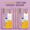 For Honor 90 70 50 X7a X9a P30 Pro P40 Lite Infinix Hot 40i 30i Vivo Y22 Y18 V30 Pro V40 Soft Plated TPU Cartoon Astronaut Phone Casing