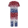 2 Piece Sets For Women Short Sleeve Top And Pants With Pockets Workout Soft  Print Sets