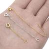 Copper Brass Necklace Extension Chain Bulk Bracelet Extended Chains Tail Extender With Snap Spring Clips For DIY Jewelry Making