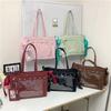 Ita Bag Shoulder Bags for Woman Square Sac Femme Teenage Girls Bolsas Tote Bolsa Bow Rivet Bolsos Underarm Transparent